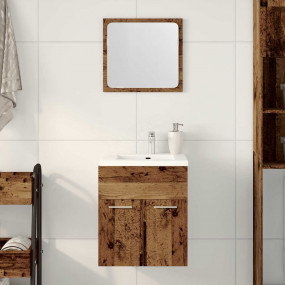 Bathroom Furniture Set Old Wood Engineered Wood, Glass ...