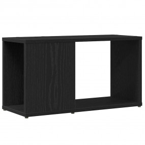TV Cabinet Black Oak Engineered Wood TV Cabinet Rectang...