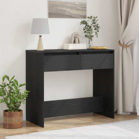 Console Table Black oak Engineered wood 35.0 x 16.1 x 3...