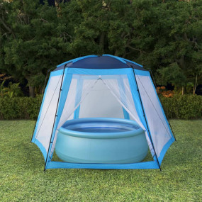 Pool Tent Blue Polyester fabric with PA coating 197.7x1...