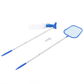 Pool Maintenance Kit Blue, Silver ABS, Aluminum Adjusta...