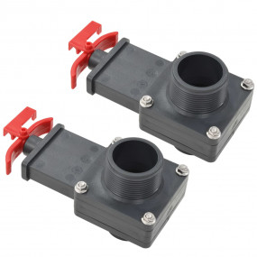 Pool Gate Valve Black ABS 1.5 inch hose fittings Durabl...