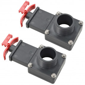 Pool Gate Valve Black ABS Medium Pool Gate Valve Rectan...