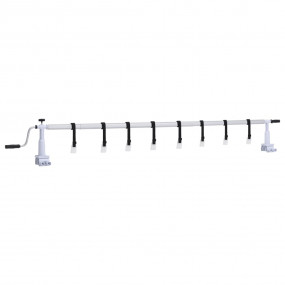 Pool Cover Roller White and Black Plastic and Aluminum