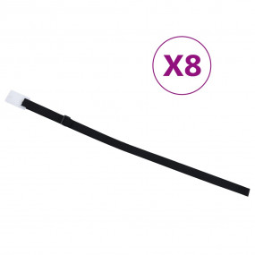 Pool Cover Roller Attachment Set of 8 Black and White