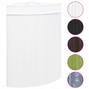 Bamboo Corner Laundry Basket White 15.9 gal