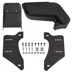 Car Armrest Universal Black 5.5"x11.8"x(12.6"-19.1") AB...