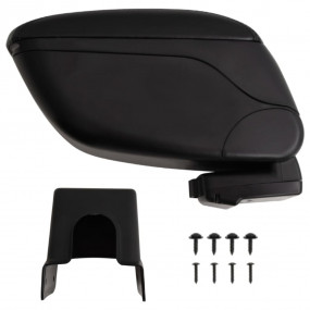 Car Armrest Black 5.1"x12.2"x(12.2"-17.3") ABS