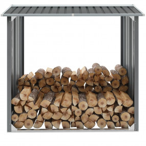 Garden Log Storage Shed Galvanized Steel 67.7"x35.8"x60...