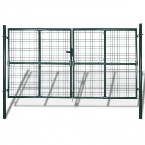 Chain Link Fence with Posts Spike Galvanized Steel 4.1f...