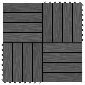 11 pcs Decking Tiles Deep Embossed WPC 11.8"x11.8" 1 sq...