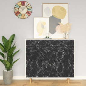 Self-adhesive Furniture Film Black Stone 196.9"x35.4" P...