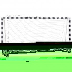 Soccer Goal 118.1"x63"x35.4" Metal Black and White