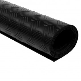 Rubber Floor Mat Anti-Slip 6.6'x3.3' Checker Plate