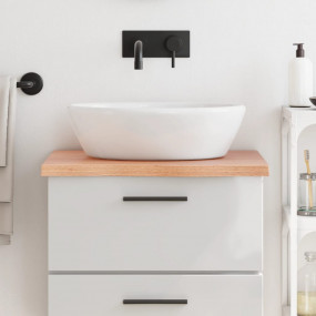 Bathroom Countertop Light Brown 23.6"x23.6"x(0.8"-1.6")...