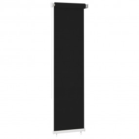 Outdoor Roller Blind 23.6"x90.6" Black HDPE