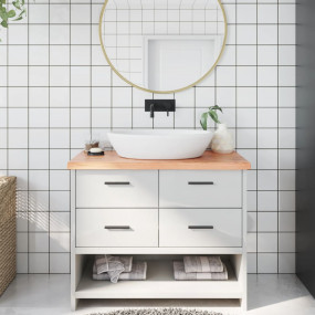 Bathroom Countertop Light Brown 39.4"x19.7"x(0.8"-1.6")...