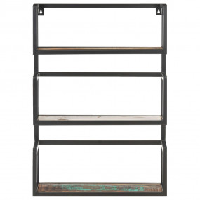 Wall Shelf 23.6"x7.9"x33.5" Solid Reclaimed Wood