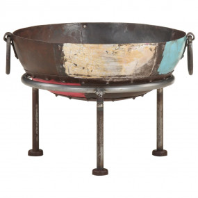 Colorful Rustic Fire Pit  15.7" Iron
