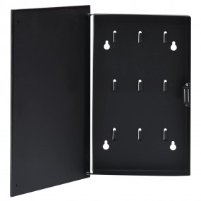 Key Box with Magnetic Board Black 11.8"x7.9"x1.6"