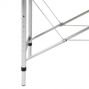 Black Foldable Massage Table 2 Zones with Aluminum Fram...