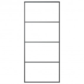 Sliding Door Aluminum and ESG Glass 35.4"x80.7" Black