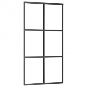 Sliding Door ESG Glass and Aluminum 40.2"x80.7" Black