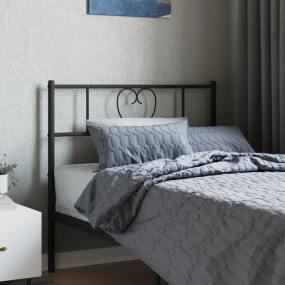 Metal Headboard Black 35.4"
