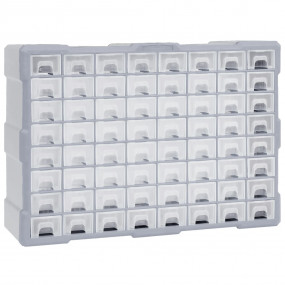 Multi-drawer Organizer with 64 Drawers 20.5"x6.3"x14.8"