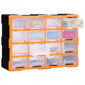 Multi-drawer Organizer with 16 Middle Drawers 20.5"x6.3...