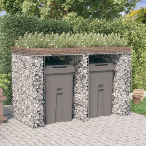 Gabion Wall for Garbage Bin 75.6"x35.8"x47.2" Galvanize...