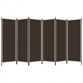 6-Panel Room Divider Brown 118.1"x70.9"