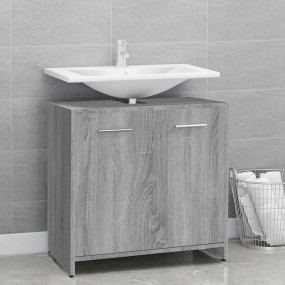 Bathroom Cabinet Gray Sonoma 23.6"x13"x23.6" Engineered...