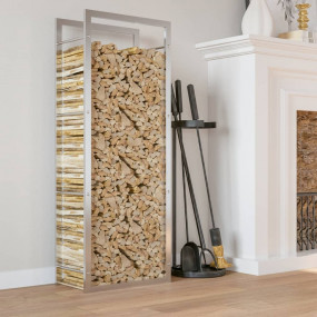 Firewood Rack 19.7"x11"x52" Stainless Steel