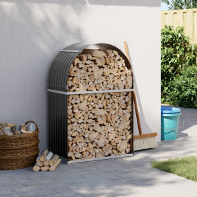 Log Holder Anthracite 31.5"x17.7"x47.2" Galvanized Stee...