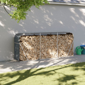 Log Holder Anthracite 92.1"x17.7"x39.4" Galvanized Stee...