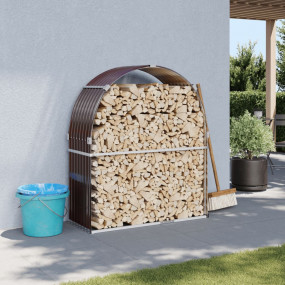 Log Holder Brown 47.2"x17.7"x55.1" Galvanized Steel