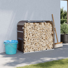 Log Holder Brown 47.2"x17.7"x39.4" Galvanized Steel