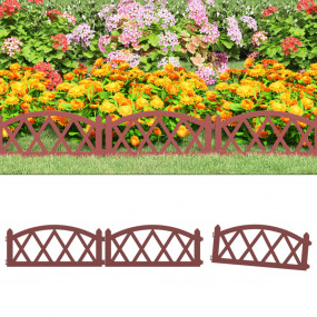 Lawn Edgings 17 pcs Red 32.8' PP