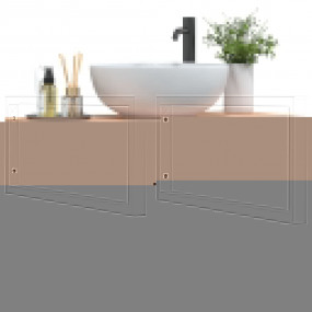 Shelf Brackets for Washbasin 2 pcs White Rectangular St...