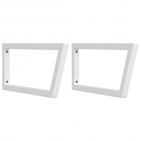 Shelf Brackets for Washbasin 2 pcs White Trapezium Stee...