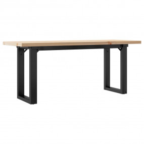 Coffee Table O-Frame 43.3"x15.7"x17.9" Solid Wood Pine ...