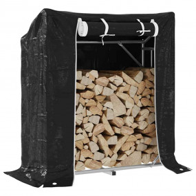 vidaxL Firewood Rack with Rain Cover 39.6"x15.9"x43.5" ...
