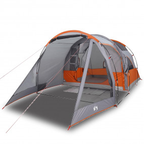 Camping Tent Tunnel 4-Person Gray Waterproof