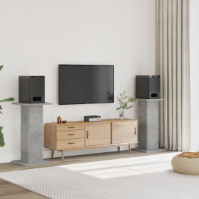 Speaker Stands 2 pcs Concrete Grey 11.8x11.8x31.5" Engi...