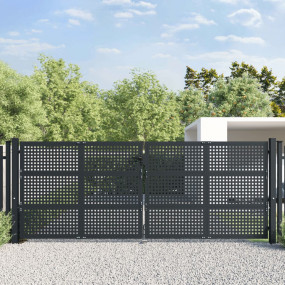 Patio Gate Anthracite 157.5x59.1" Steel
