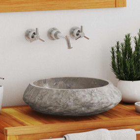 Sink Gray 15.7"x4.7" Marble