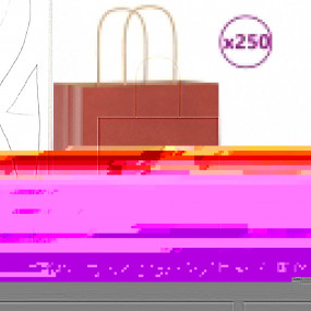 Imag:Paper Bags 250 pcs with Handles Red 8.3x4.3x11.0