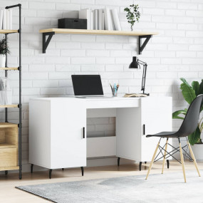 Desk White 55.1x19.7x29.5" Engineered Wood
