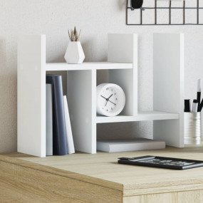 Desk Organizer White 13.6x6.1x14.0" Engineered wood